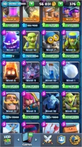 Conta Clash Royale level 11 4000 troféus