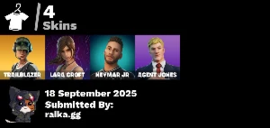 Fortnite | Conta Básica | 4 Skins + 450 VB e 4 skins