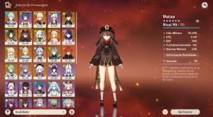 ✨Hutao+Baculo / Ayato+Lua De Futsu + 15 Personagens 5*⭐Ar57✨ - Genshin Impact