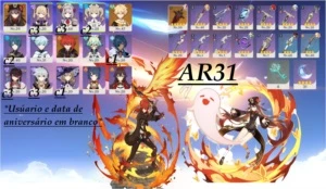 Hutão + Diluc + tumulo do lobo *Banner garantido*Ar31 - Genshin Impact