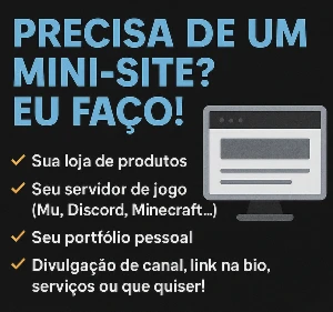 Precisa De Um Mini-Site? Eu Faço!
