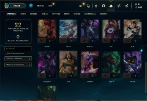 Conta ouro 4 com 26 Champs e 2 Skins - League of Legends LOL