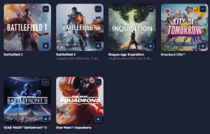 conta EA com battlefield 1 e 4, dragon age, star wars batlle - Origin