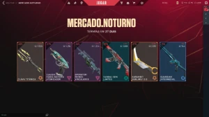 Conta Valorant Vandal Sublime E Karambit No Mercado Noturno