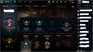 Conta League of Legends - 210 Skins - Platina IV LOL