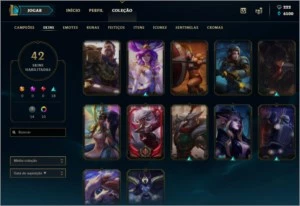 CONTA LOL LV 91- 98 CAMPEÕES-42 SKINS-10 CROMAS - League of Legends