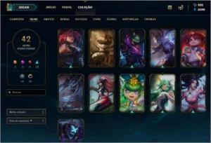 CONTA LOL LV 91- 98 CAMPEÕES-42 SKINS-10 CROMAS - League of Legends