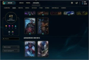 CONTA LOL LV 91- 98 CAMPEÕES-42 SKINS-10 CROMAS - League of Legends