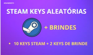 10 Chaves Aleatórias Steam - Random Keys + 2 Keys de Brinde