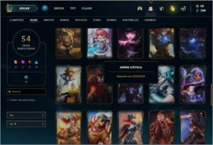 Conta ouro 4 com 54 skins e 84 champs - League of Legends LOL