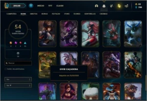 Conta ouro 4 com 54 skins e 84 champs - League of Legends LOL