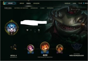 CONTA LOL UNRANKED LV 44, TODOS OS CHAMP, 241 SKINS, BARATA - League of Legends