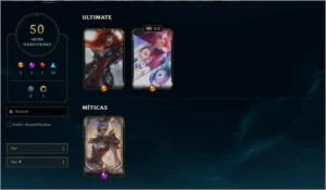 Conta lol platina 1 com 2 ultimates e mitica - League of Legends