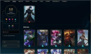 Conta lol platina 1 com 2 ultimates e mitica - League of Legends