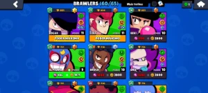 Conta Brawl Stars 60 Brawlers