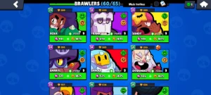 Conta Brawl Stars 60 Brawlers