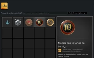 CSGO PRIME, MEDALHA DE 5 E 10 ANOS E 18 ANOS DE SERVIÇO. - Counter Strike