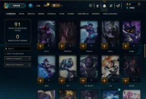 Platina 4 com 65 Champs e 6 Skins - League of Legends LOL