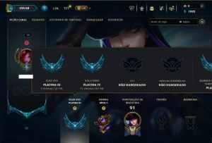 Platina 4 com 65 Champs e 6 Skins - League of Legends LOL