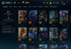 Platina 4 com 65 Champs e 6 Skins - League of Legends LOL