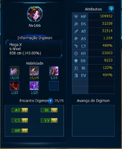 CONTA END GAME COM 3 RANK U - DIGIMON MASTER LA OMEGA - Digimon Masters Online DMO