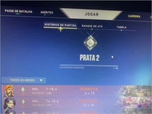 Conta Valorant Prata com Skins