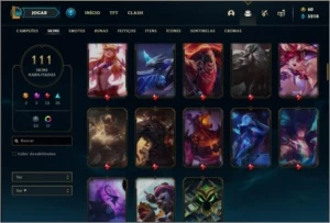 CONTA PRATA 1 COM PAX SIVIR E RYZE TRIUNFANTE (RARAS) - League of Legends LOL