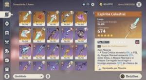 Genshin Impact Conta AR 59 Servidor NA Hutao Ayaka e Mais