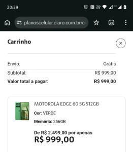 Motorola Edge 60 5G 512Gb – Preço Exclusivo! - Produtos Físicos
