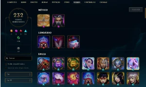 Conta LoL - 211 skins - League of Legends