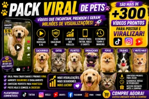 Pack Viral De Pets | +300 Vídeos Prontos Para Tiktok, Shorts