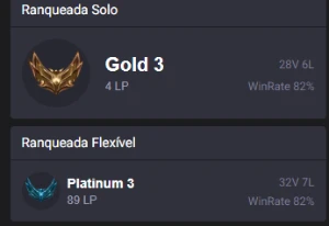 Conta Lvl 128 Plat 3 Flex Gold 3 Soloq - League of Legends LOL