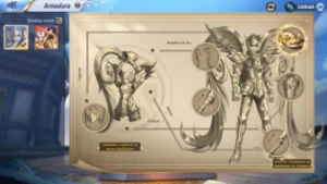 A28 Lvl 70, 500 gemas, Vontade Estelar 50+, Skin 134, 3spd  - Saint Seiya Awakening SSA