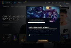 Conta Platina 1 com 21 Champs e 1 Skin EMAIL NÃO CONFIRMADO - League of Legends LOL