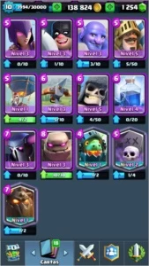 CONTA NV 10 ARENA 9 // 7 LENDÁRIAS BOAS (1 NV 2 + 1 CARTA) - Clash Royale