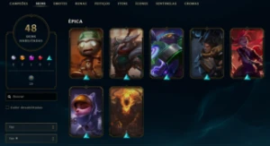 Conta League of Legends Full Acesso - 85 Champs e 48 Skins LOL