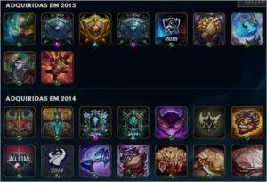 Conta de LOL criada em 2011, Skin Vitoriosa desde a season 2 - League of Legends