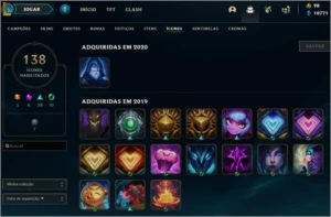 Conta de LOL criada em 2011, Skin Vitoriosa desde a season 2 - League of Legends