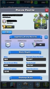 Conta Clash Royale - Nível 10 - Arena Lendária