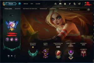CONTA PLATINA, LVL 350 - 221 SKINS - League of Legends LOL