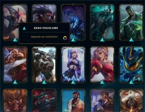 CONTA PLATINA, LVL 350 - 221 SKINS - League of Legends LOL