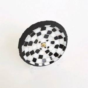 Porta Incenso Mosaico Preto e Branco - Artesanato e Personalizados