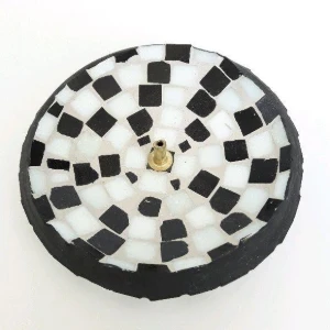 Porta Incenso Mosaico Preto e Branco - Artesanato e Personalizados
