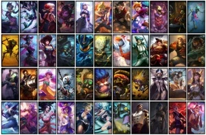 Conta prata 1 com 144 Champs e 262 Skins + 5 Prestigios - League of Legends LOL