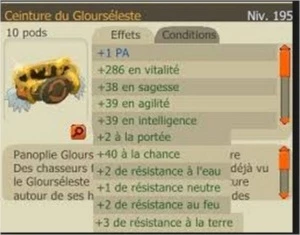 Cinto gluserte exo 1 AP Spiritia - Dofus