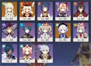 Conta AR35 Klee+Qiqi+Lost Prayers - Genshin Impact
