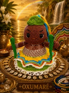 Luminária Amigurumi - Oxumaré - Artesanato e Personalizados