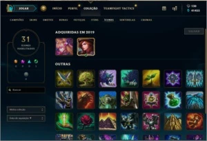 CONTA UNRANKED | NV 31 | 2 CAMP | 41405 ESSÊNCIAS | 130 RP - League of Legends LOL