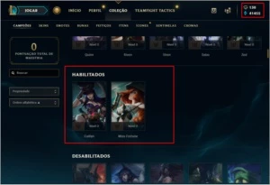 CONTA UNRANKED | NV 31 | 2 CAMP | 41405 ESSÊNCIAS | 130 RP - League of Legends LOL