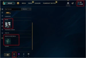 CONTA UNRANKED | NV 31 | 2 CAMP | 41405 ESSÊNCIAS | 130 RP - League of Legends LOL
